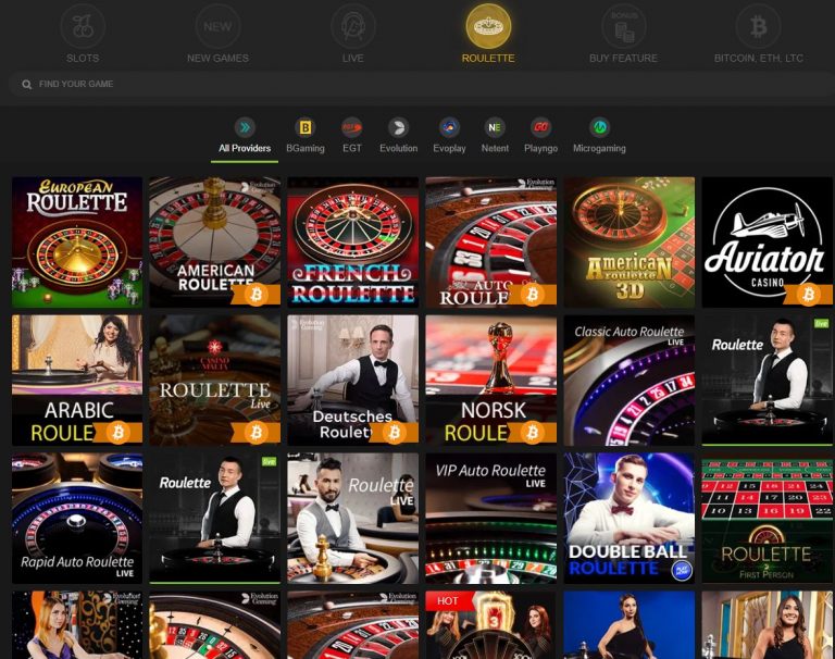 Game Menu at FastPay Online Casino in 2020